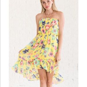 Yellow floral dress